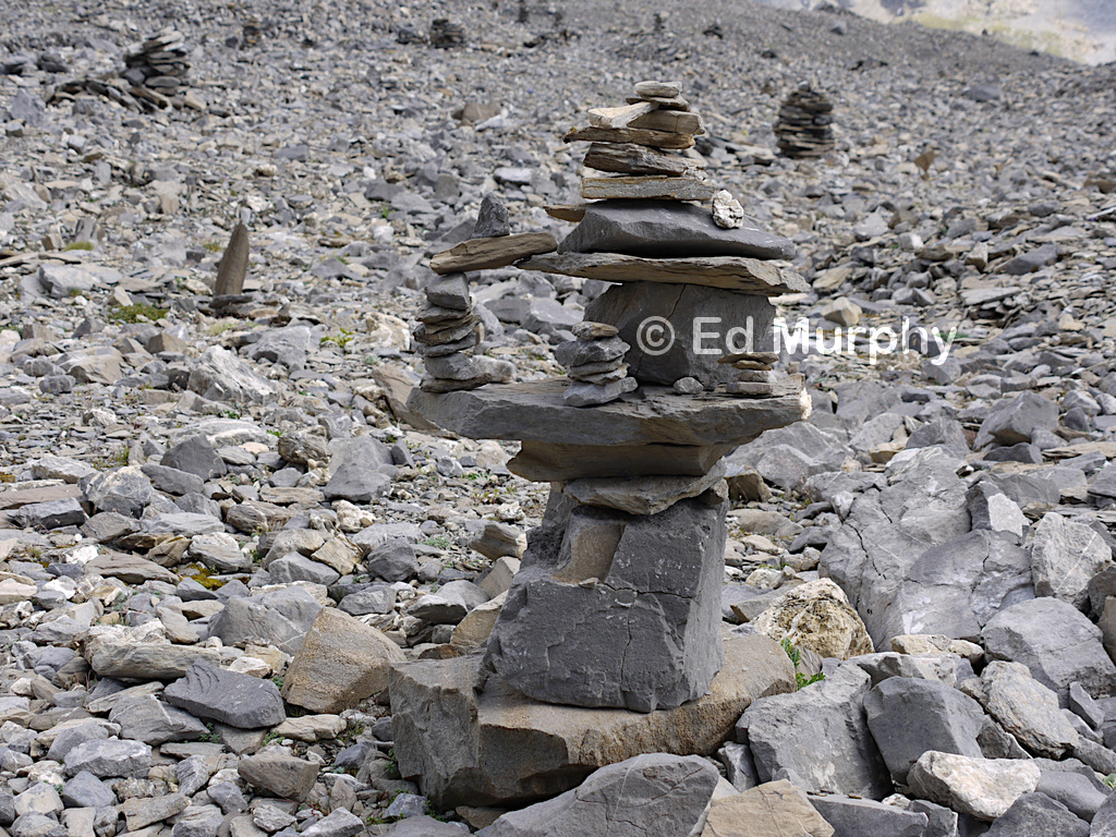 Cairn art at the L&auml;mmeren Hut
