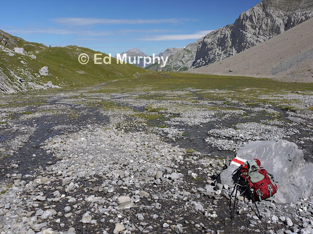 Summer streams below the Wildhorn Hut