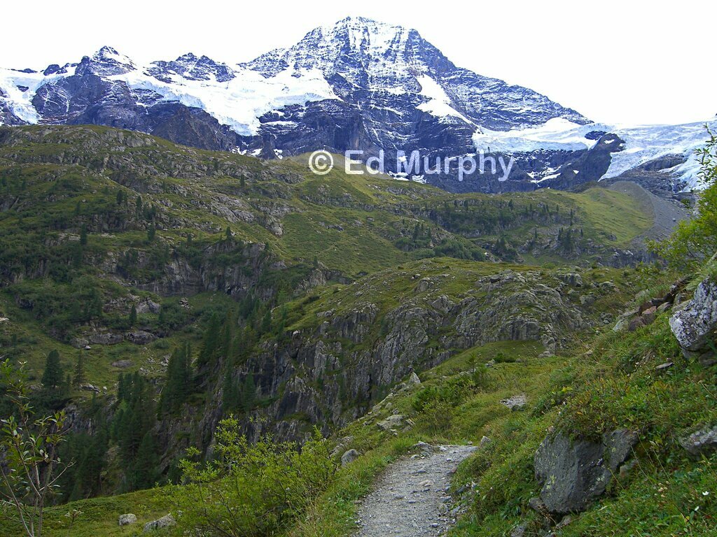 The Breithorn at the head of the Lauterbrunnen Valley
