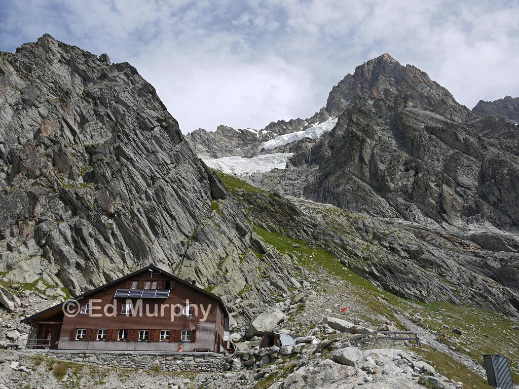 The Schreckhorn Hut and its peak