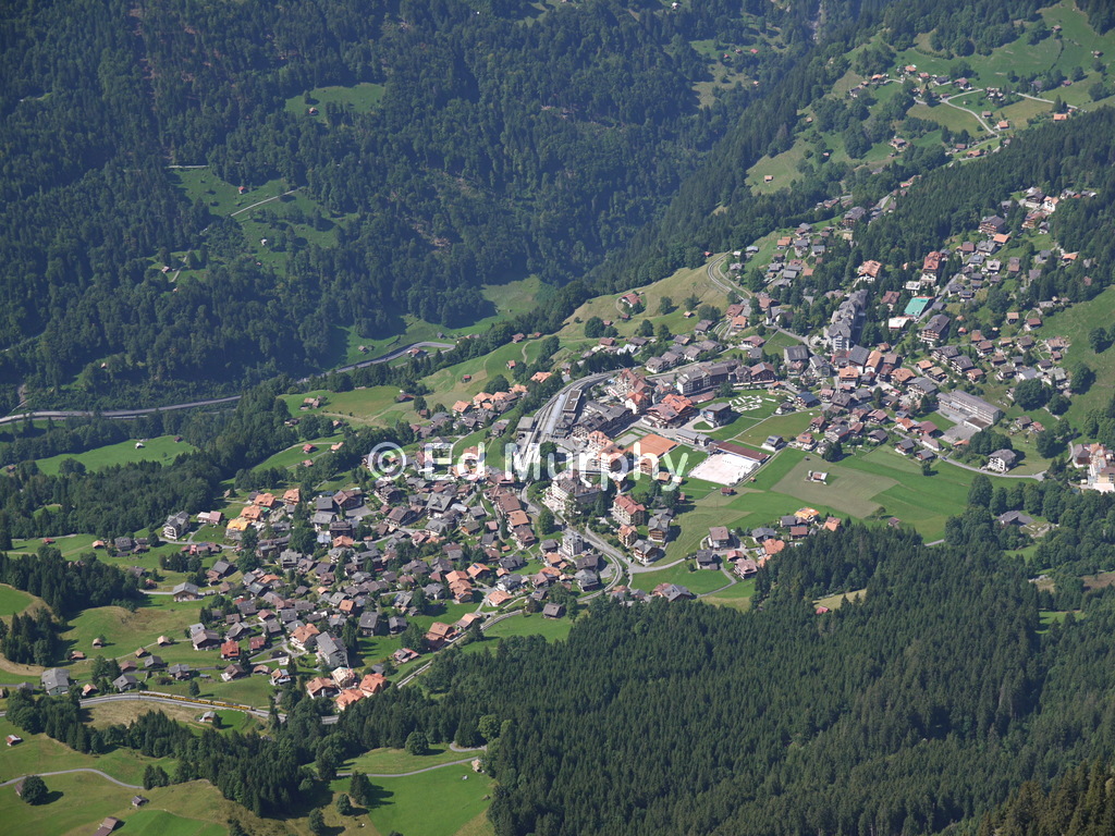 Wengen resort seen from the Tschuggen summit