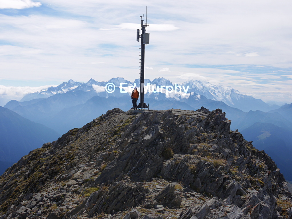 The Mont Blanc Range from the summit of the Grand Chavalard