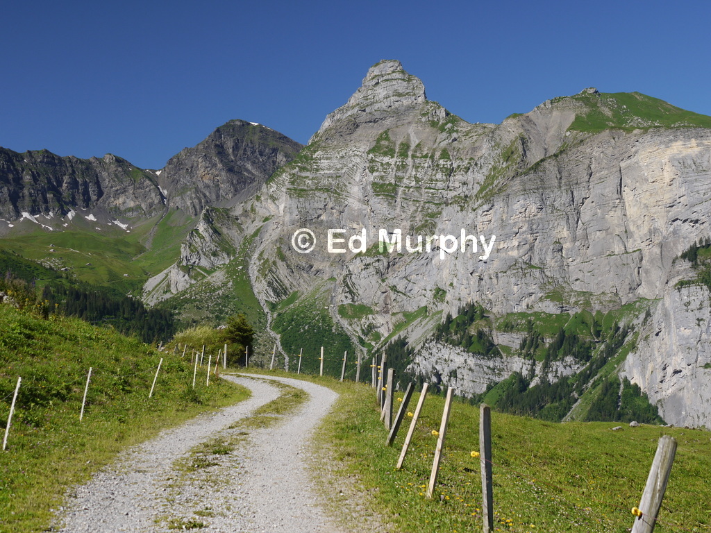 The Hochstollen and the Haupt from the track up the Hutstock