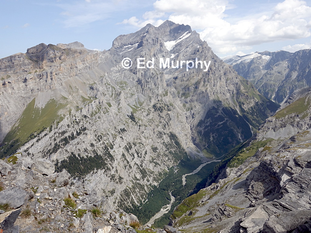 The Doldenhorn and the Gastern Valley from the summit of the Lower Tatelishorn