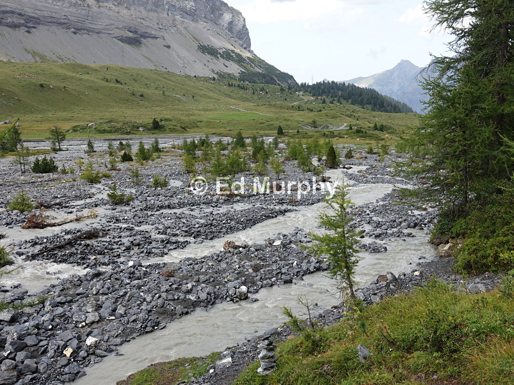 Braids of the Schwarz Bach at the start of the Tatelishorn track