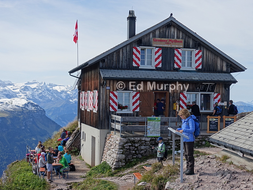 The summit restaurant on the Gross Mythen