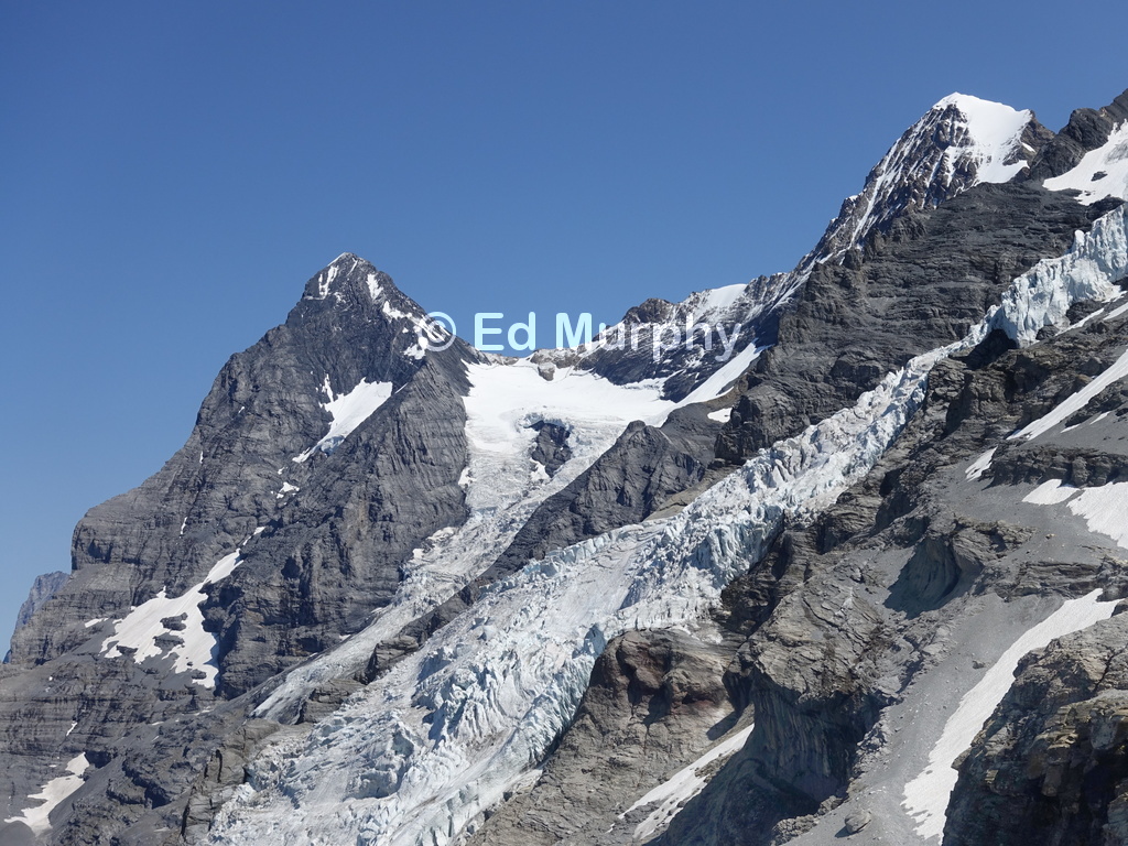 Eiger, M&ouml;nch and Giessen Glacier from the Silberhorn Hut