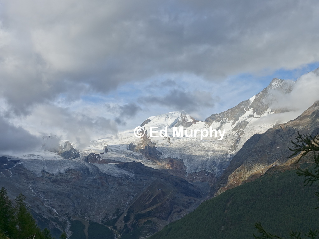 The Alphubel peak not enveloped in clouds yet