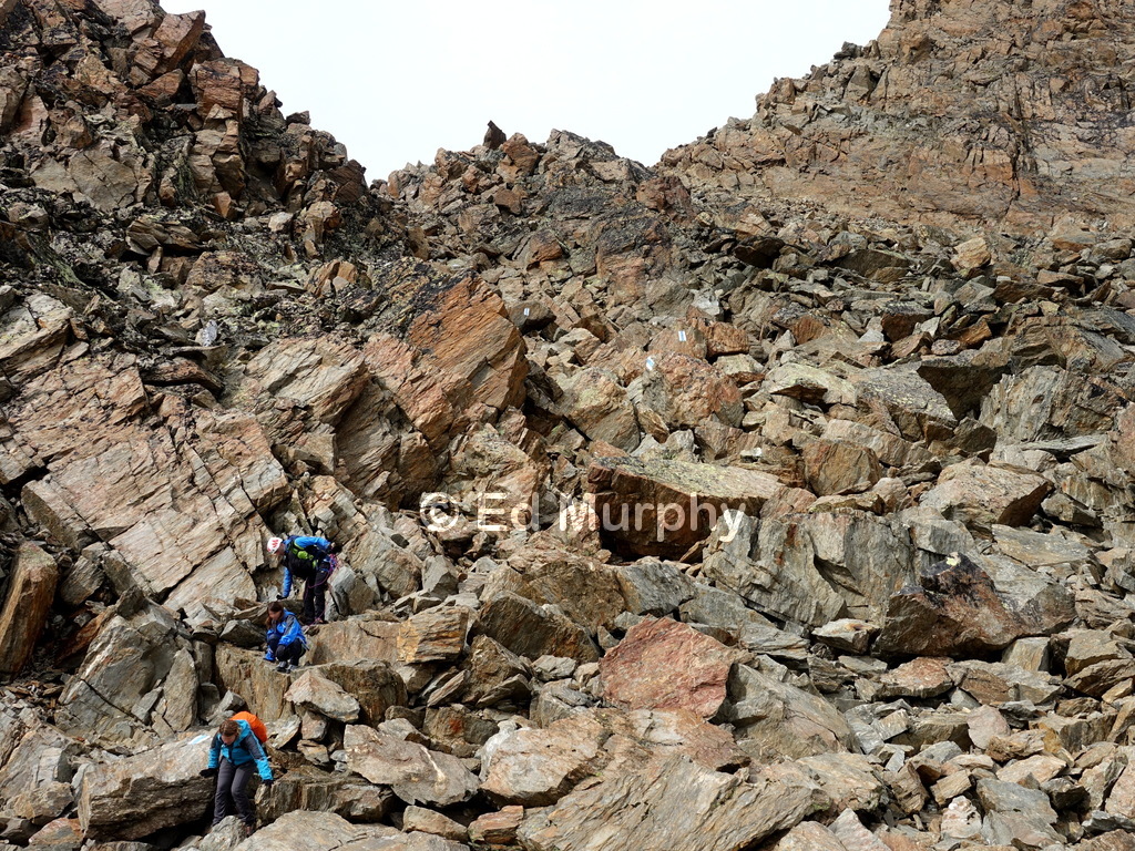 Big boulder terrain on the Jegihorn