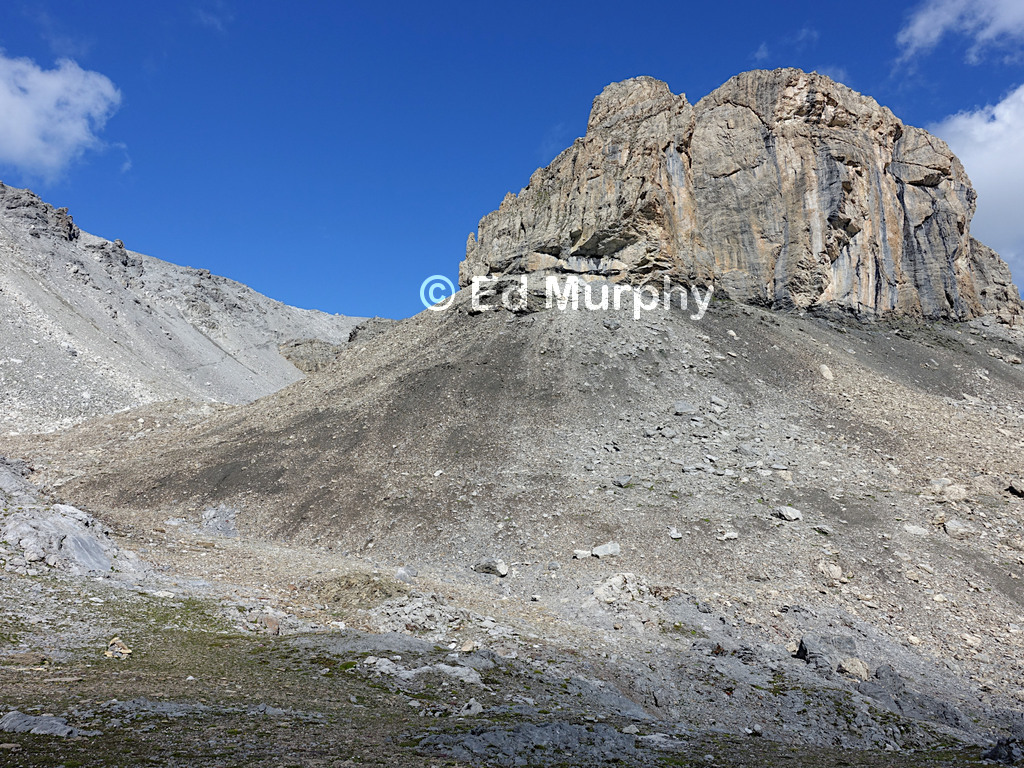 High above Chamanna Lischana on the way to Piz Lischana