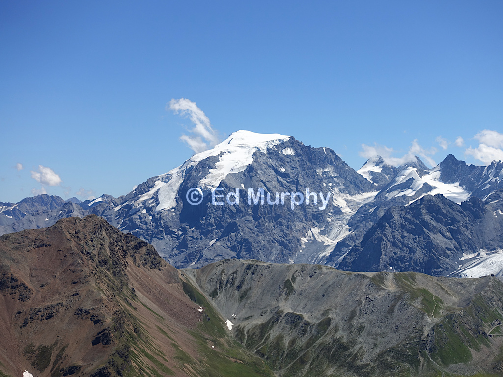 The Ortler's massive bulk just over the border in Italy