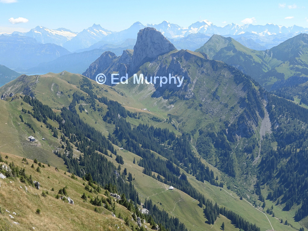 The view from the Homad's summit to the Stockhorn and the Bernese Oberland